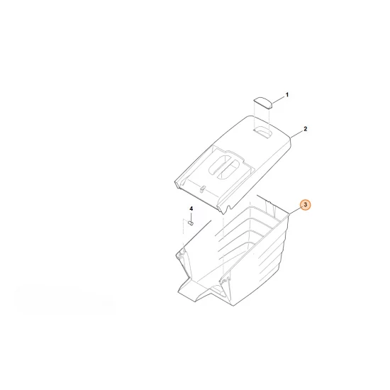 STIHL  Dolna część kosza na trawę 6375 703 9606